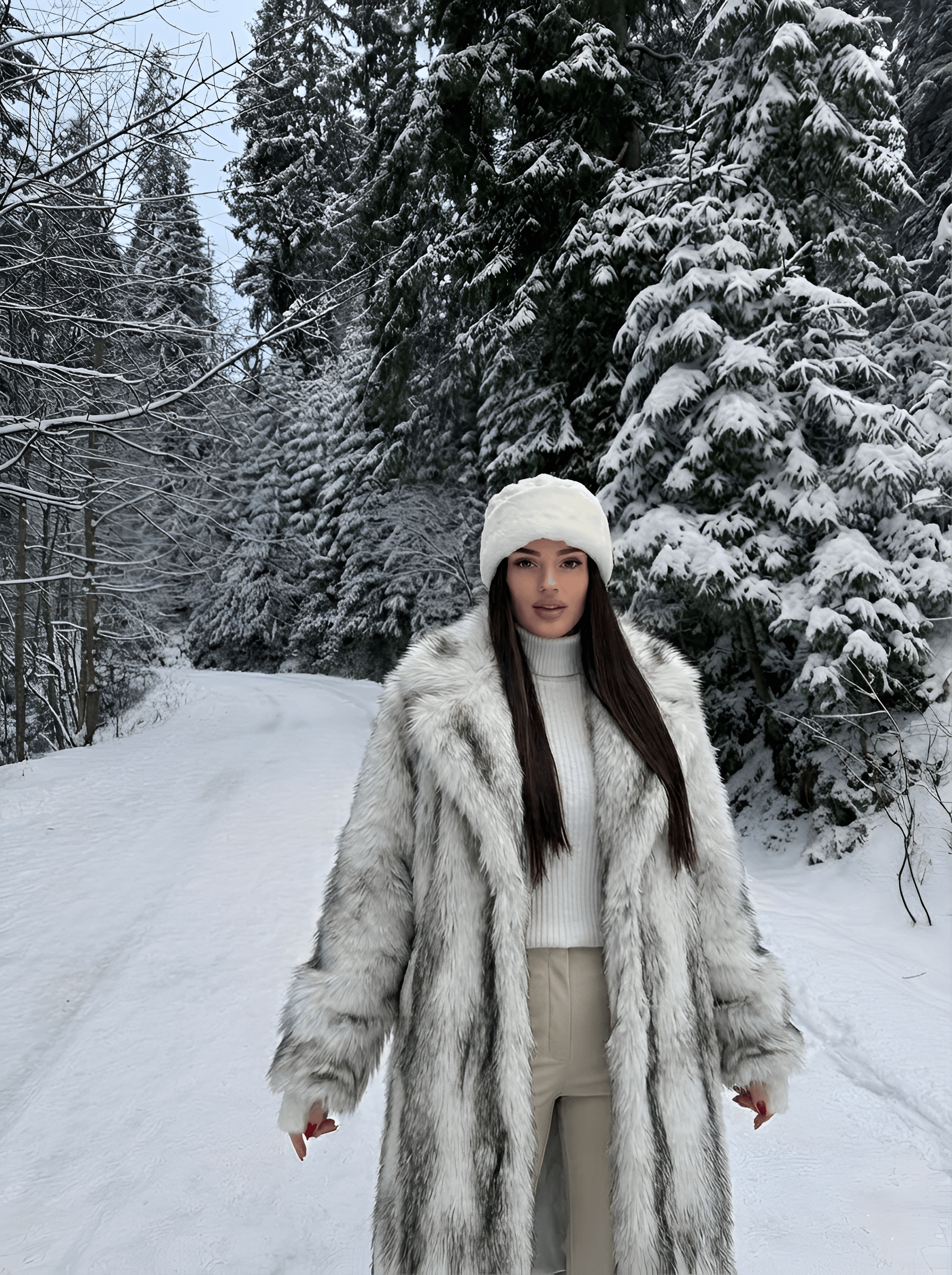 Velira Aliza | Long Faux Fur Statement Coat Aliza | Ilgas dirbtinio kailio paltas