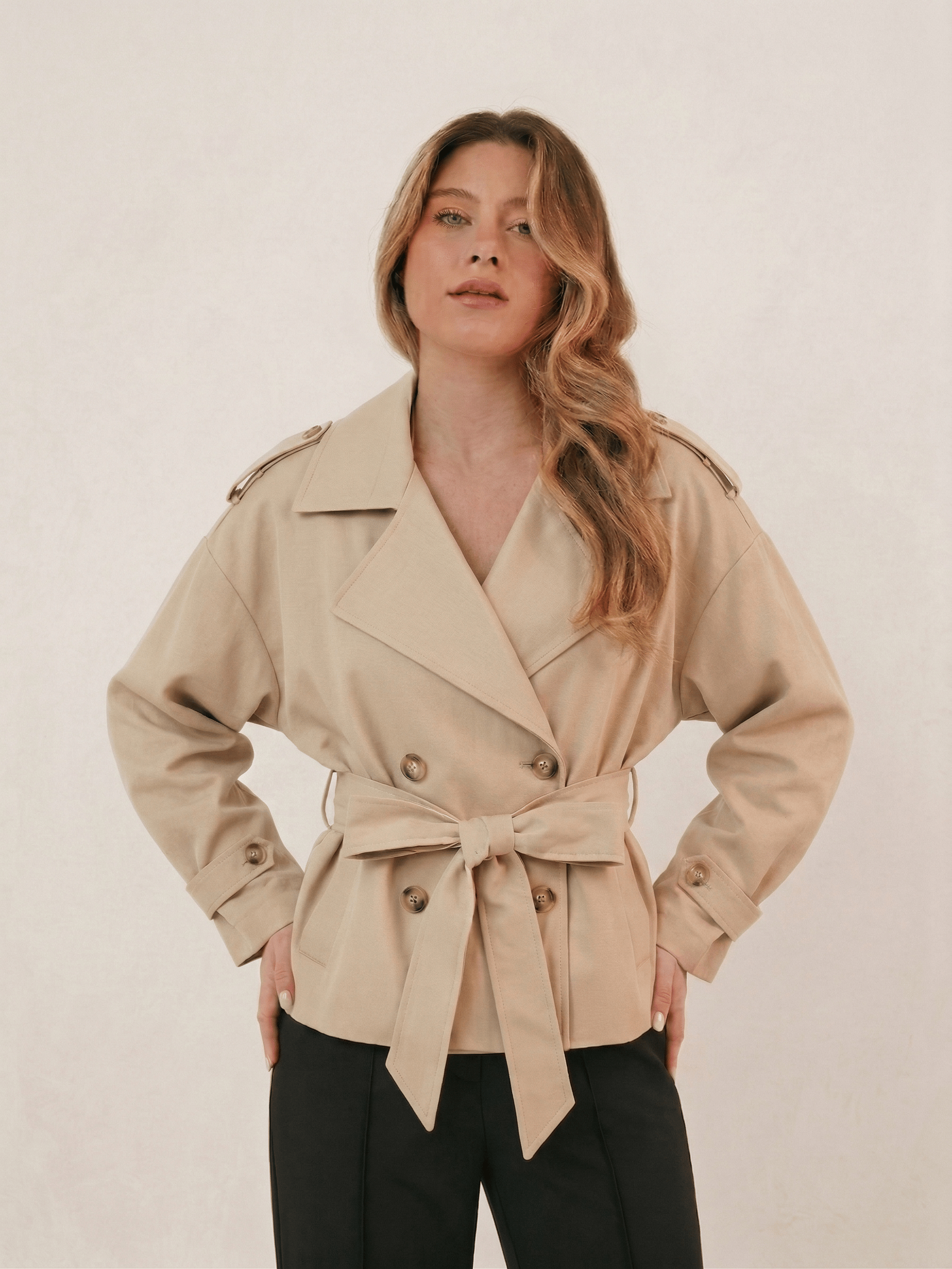 Velira Aurora | Oversized Belted Trench Coat Aurora | Per didelis diržinis paltas