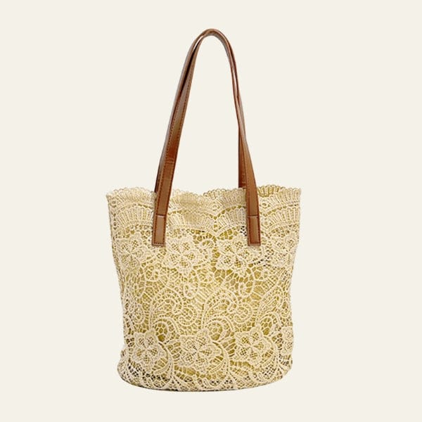 Velira Bags Chaki / vienas dydis Santorini nėrinių įkvėptas rankinukas