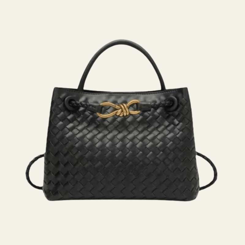 Velira Bags Juoda Palermo Woven Leather Tote Bag