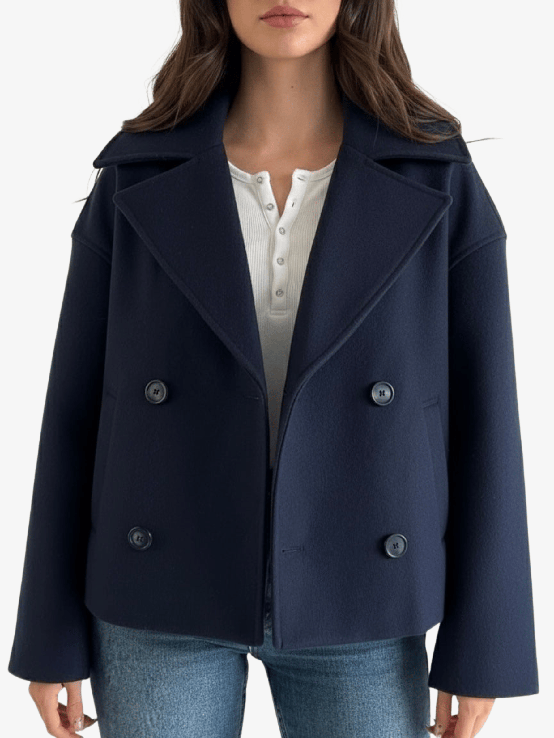 Velira Blend Double-Breasted Trench Coat | Maya Blend dvigubo užsegimo paltas | Maya