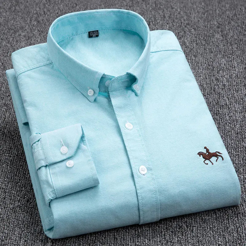 Velira Camisa Masculina Cavalins Manga Longa Dangaus mėlyna / XS Vyriška ilgaamžė marškiniai Cavalins