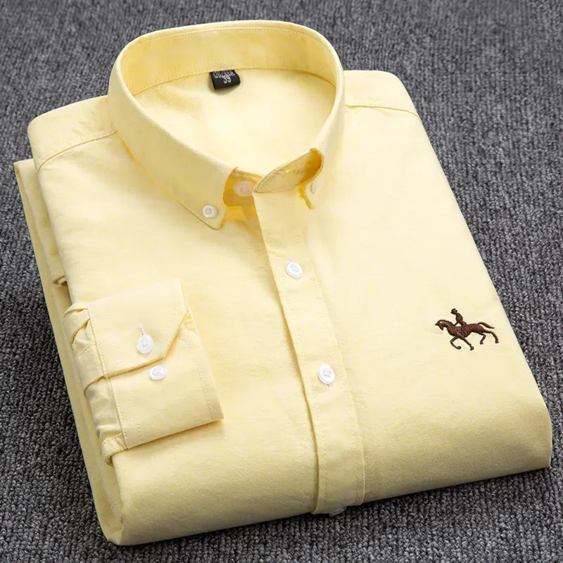 Velira Camisa Masculina Cavalins Manga Longa Geltona / XS Vyriška ilgaamžė marškiniai Cavalins