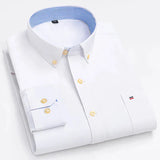 Velira Camisa Masculina Oxford Manga Longa Balta / S Vyriška Oxford ilgomis rankovėmis marškiniai