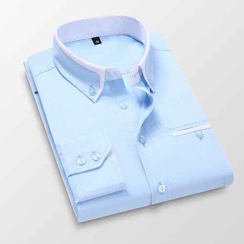 Velira Camisa Social Masculina Carino Šviesiai Mėlyna / S Vyrų Socialinė Marškiniai Carino