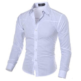 Velira Camisa Social Masculina Merlani Baltas / S Merlani Vyrų Marškiniai