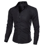 Velira Camisa Social Masculina Merlani Juodas / S Merlani Vyrų Marškiniai