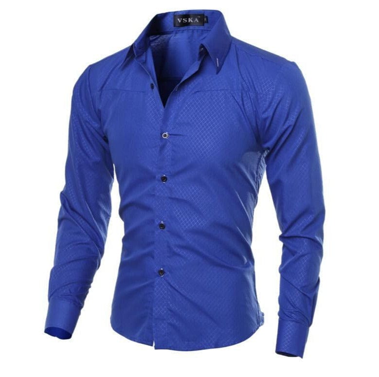 Velira Camisa Social Masculina Merlani Safyro mėlynas / S Merlani Vyrų Marškiniai
