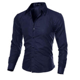 Velira Camisa Social Masculina Merlani Tamsiai mėlynas / S Merlani Vyrų Marškiniai
