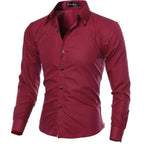 Velira Camisa Social Masculina Merlani Vynas / S Merlani Vyrų Marškiniai