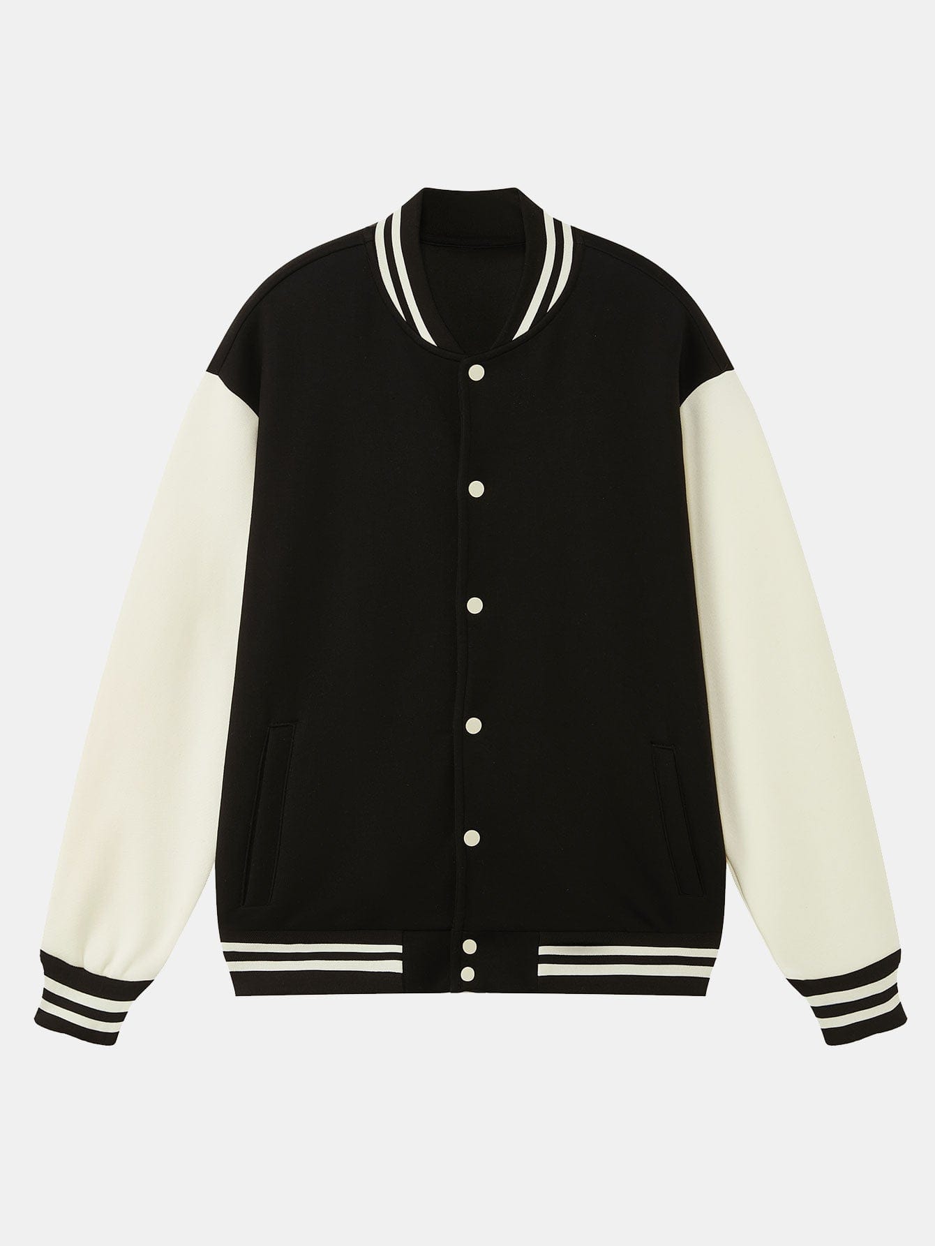 Velira Coats & Jackets juoda / S Džersio kontrasto preppy striukė