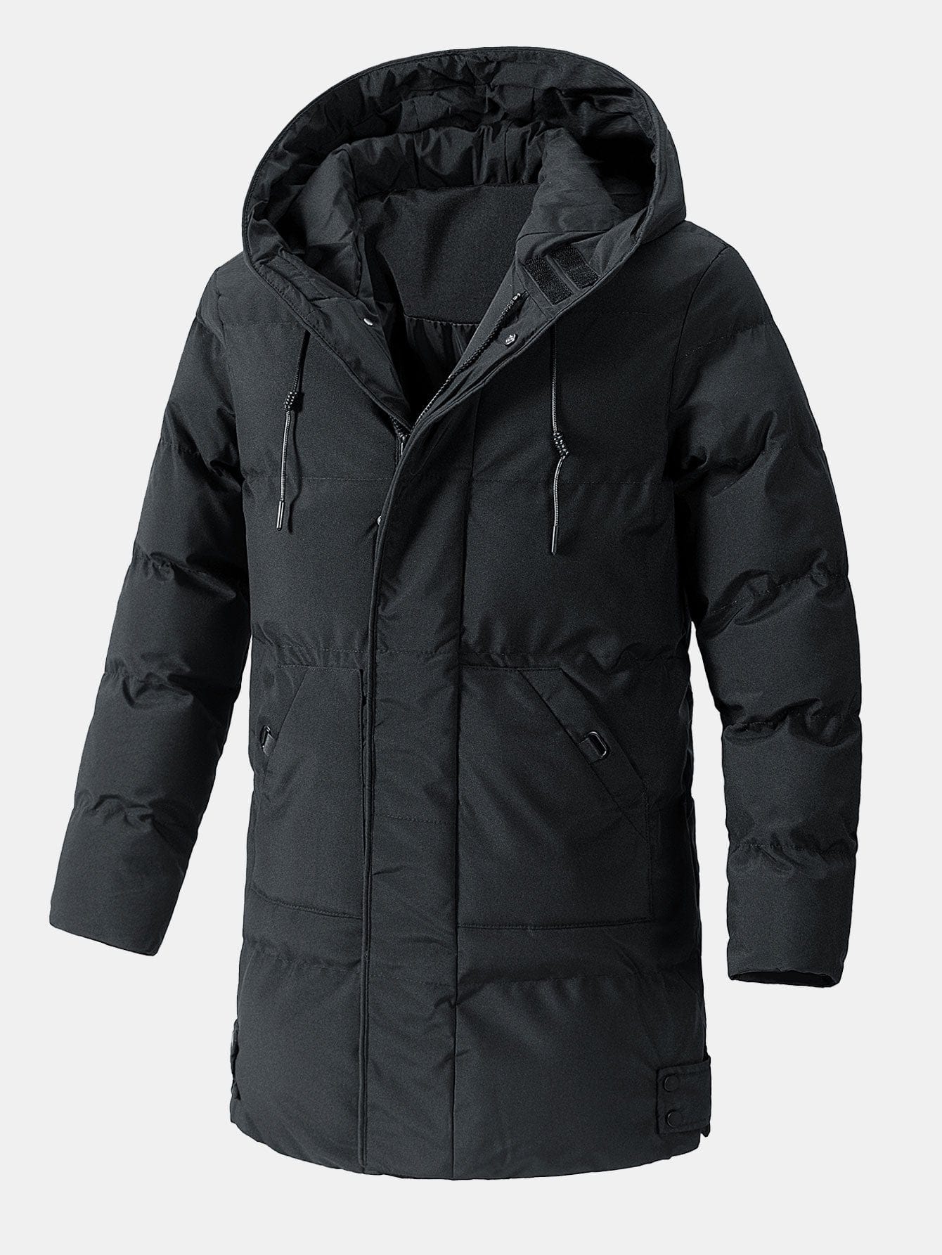 Velira Coats & Jackets juoda / S Ilga linija su gobtuvu pūkinė striukė