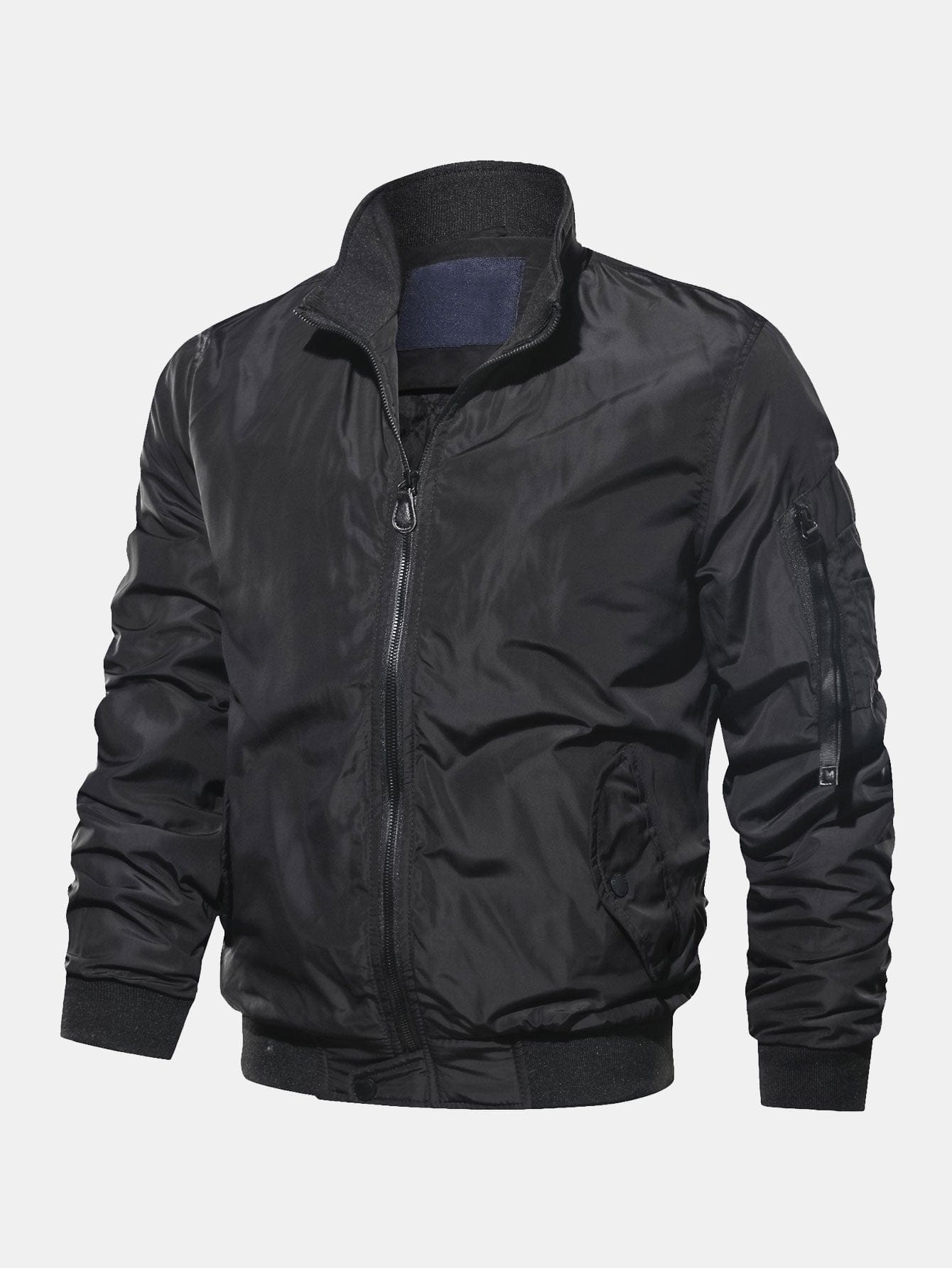 Velira Coats & Jackets juoda / S Pamušaluotas Kriauklės Kaklo Bomberis
