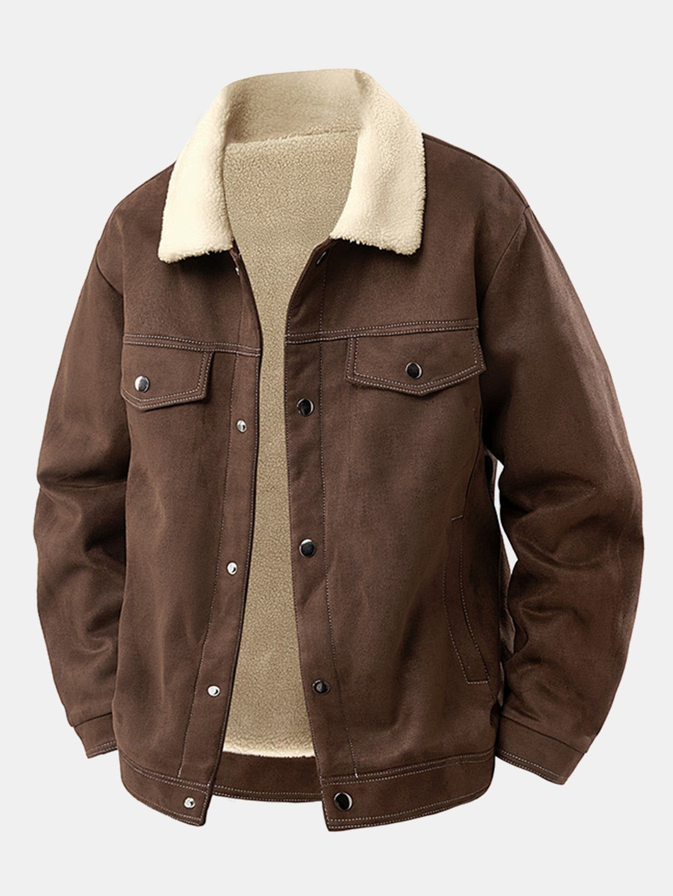 Velira Coats & Jackets kava / XS Teddy pamušalu odinė striukė