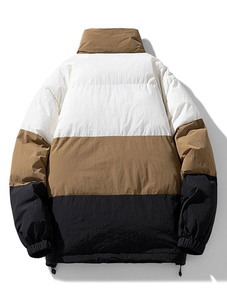Velira Coats & Jackets Spalvų blokų pūkinė striukė