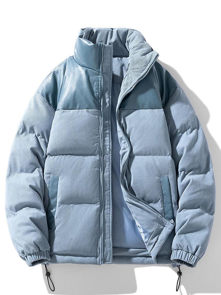 Velira Coats & Jackets šviesiai mėlyna / S Kordūroja PU Pataisytas Pūkinis Paltas