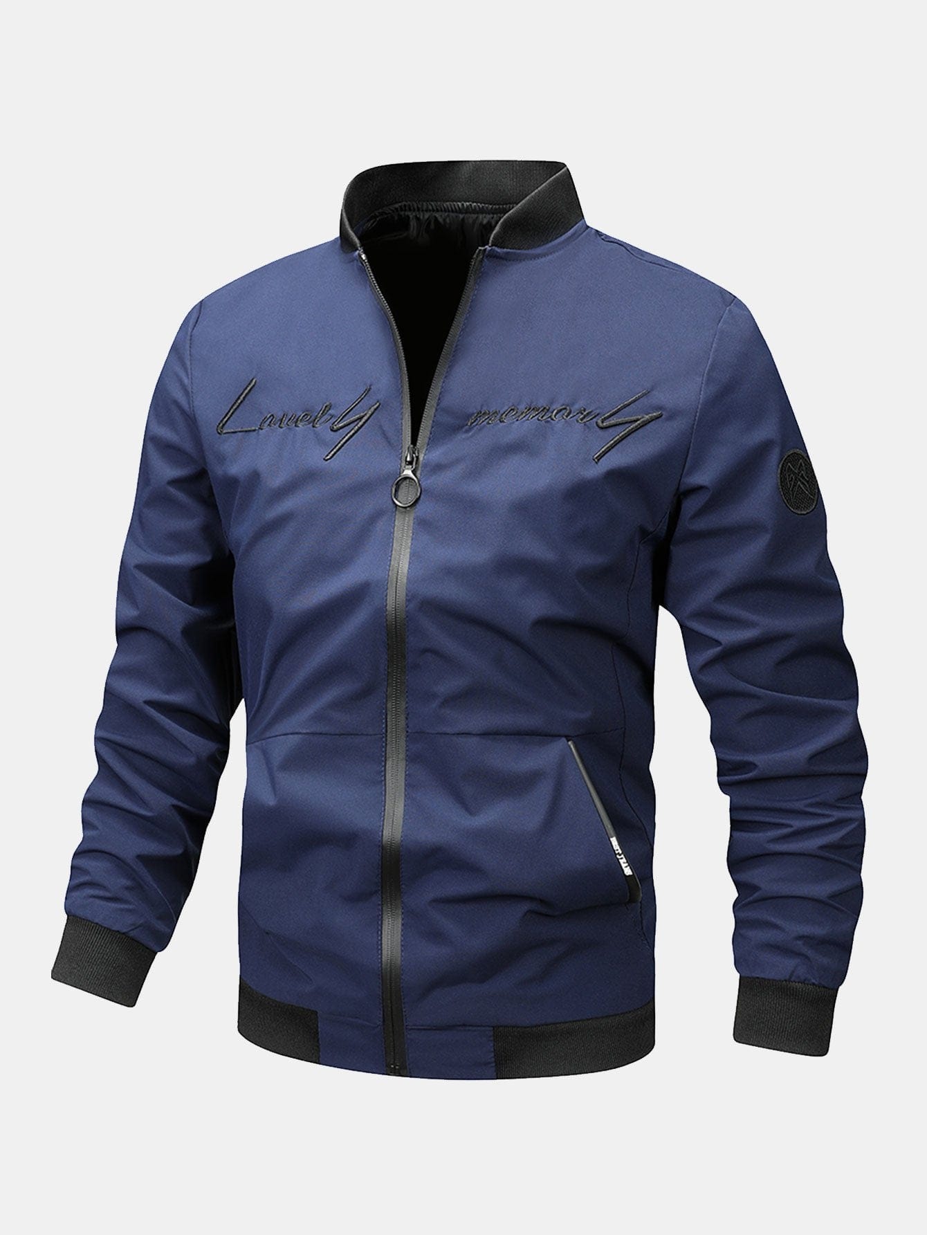 Velira Coats & Jackets tamsiai mėlyna / S Sloganas Zip Bomber Striukė
