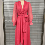 Velira DRESSES Rožinė Chiffon Suknelė V-Kaklu
