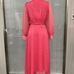 Velira DRESSES Rožinė Chiffon Suknelė V-Kaklu