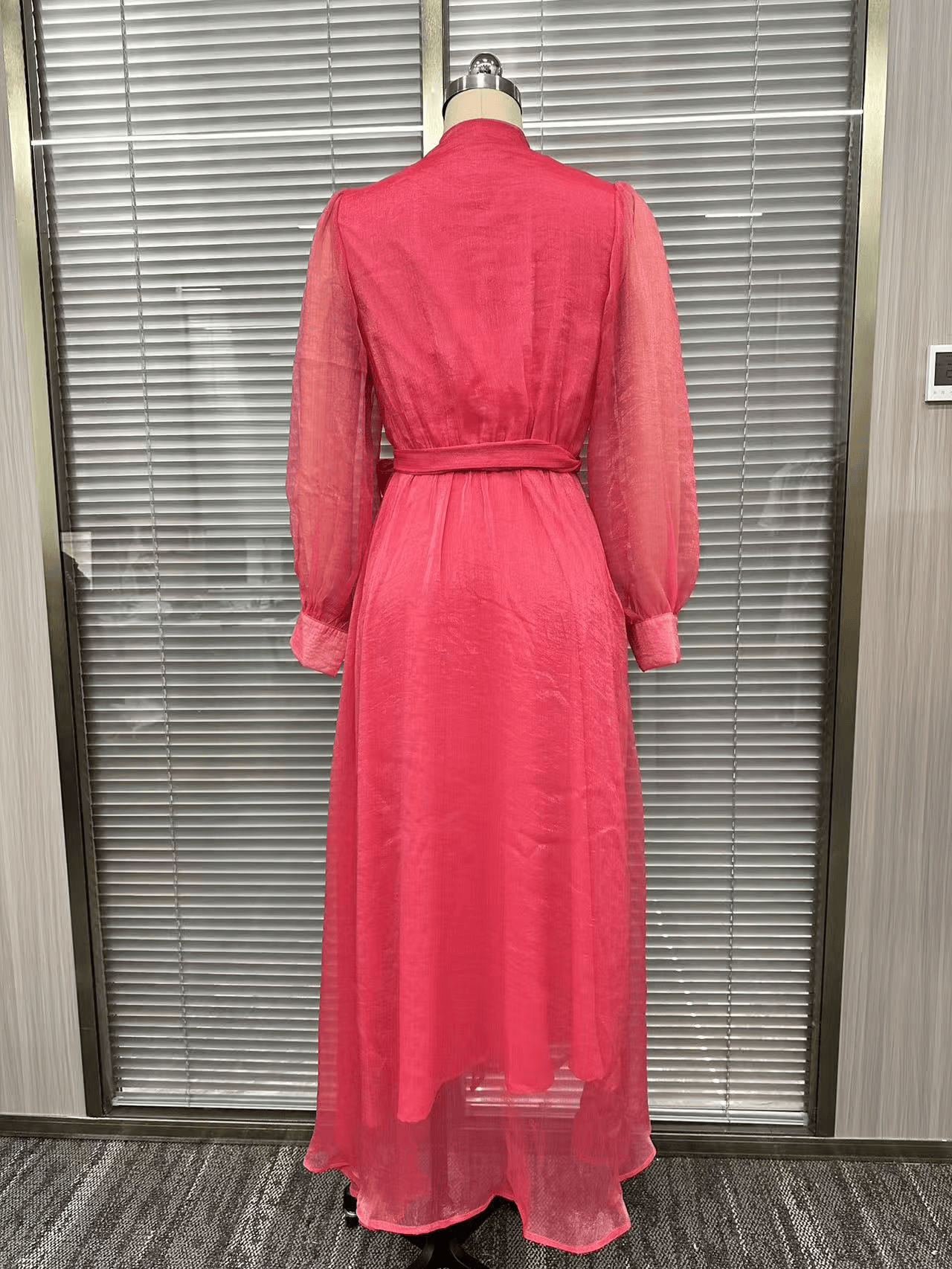 Velira DRESSES Rožinė Chiffon Suknelė V-Kaklu