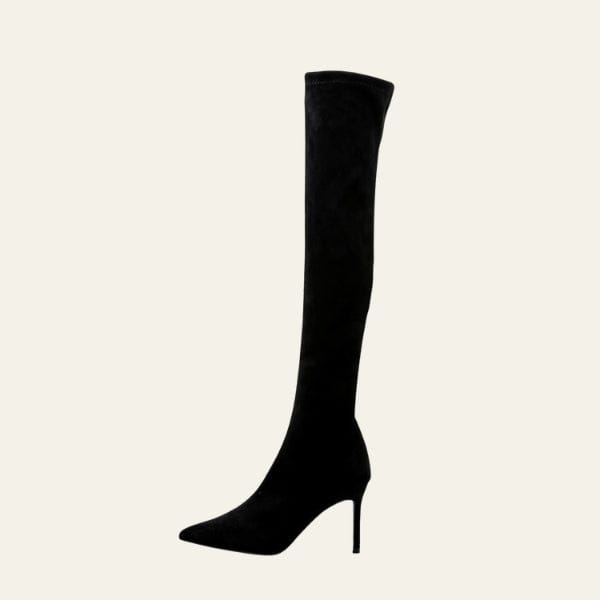 Velira Footwear Women Juoda / 5.0 Vienos Suede Ilgaauliai Batai