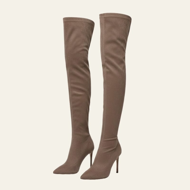 Velira Footwear Women Vienos Suede Ilgaauliai Batai