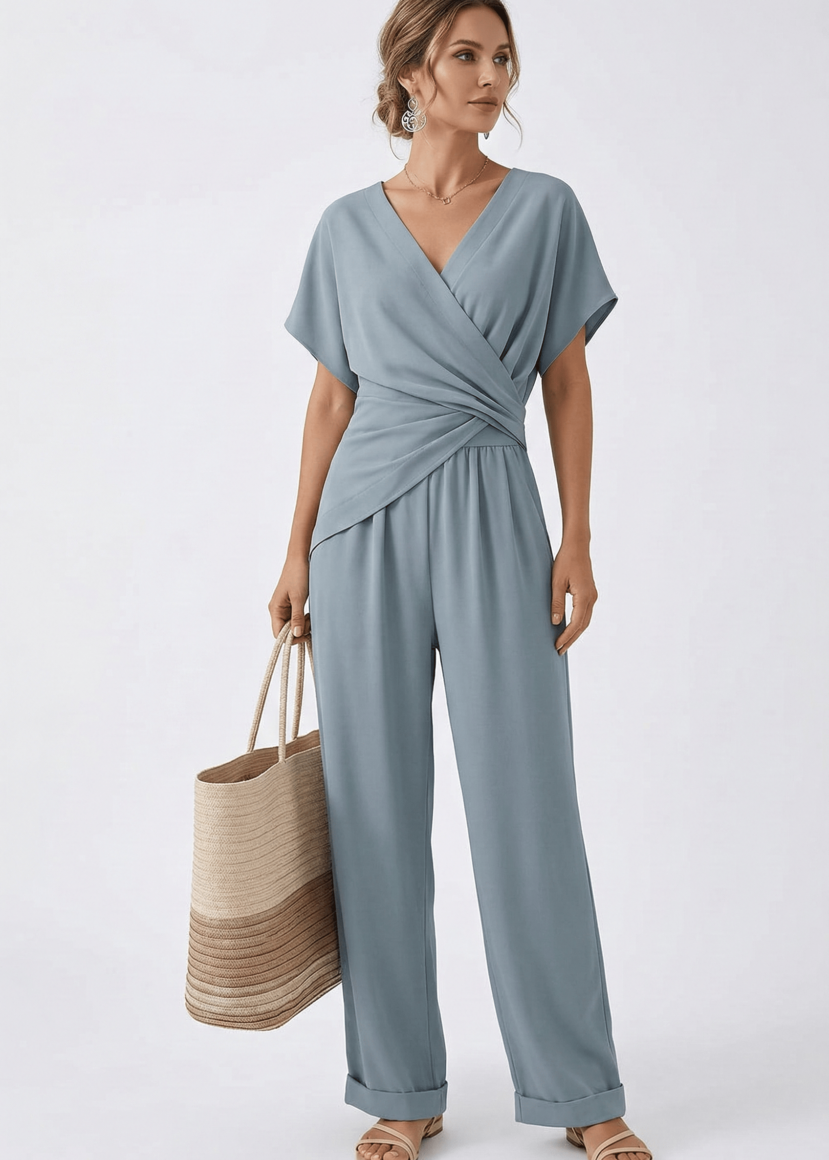 Velira Mėlyna / S Valentina | Elegantiškas Dviejų Dalių Komplektas