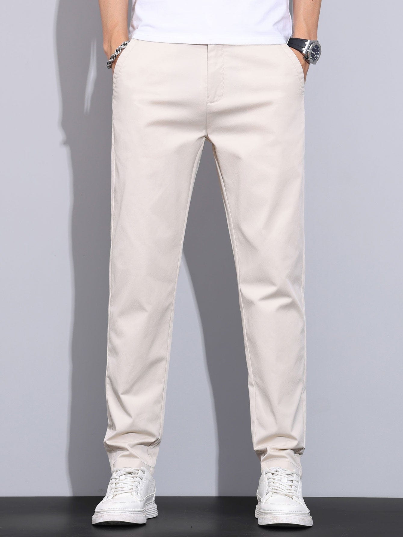 Velira Pants Elastinga Juosmens Tiesios Kojuos Kelnės
