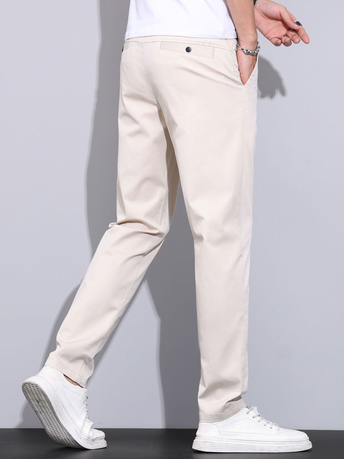 Velira Pants Elastinga Juosmens Tiesios Kojuos Kelnės