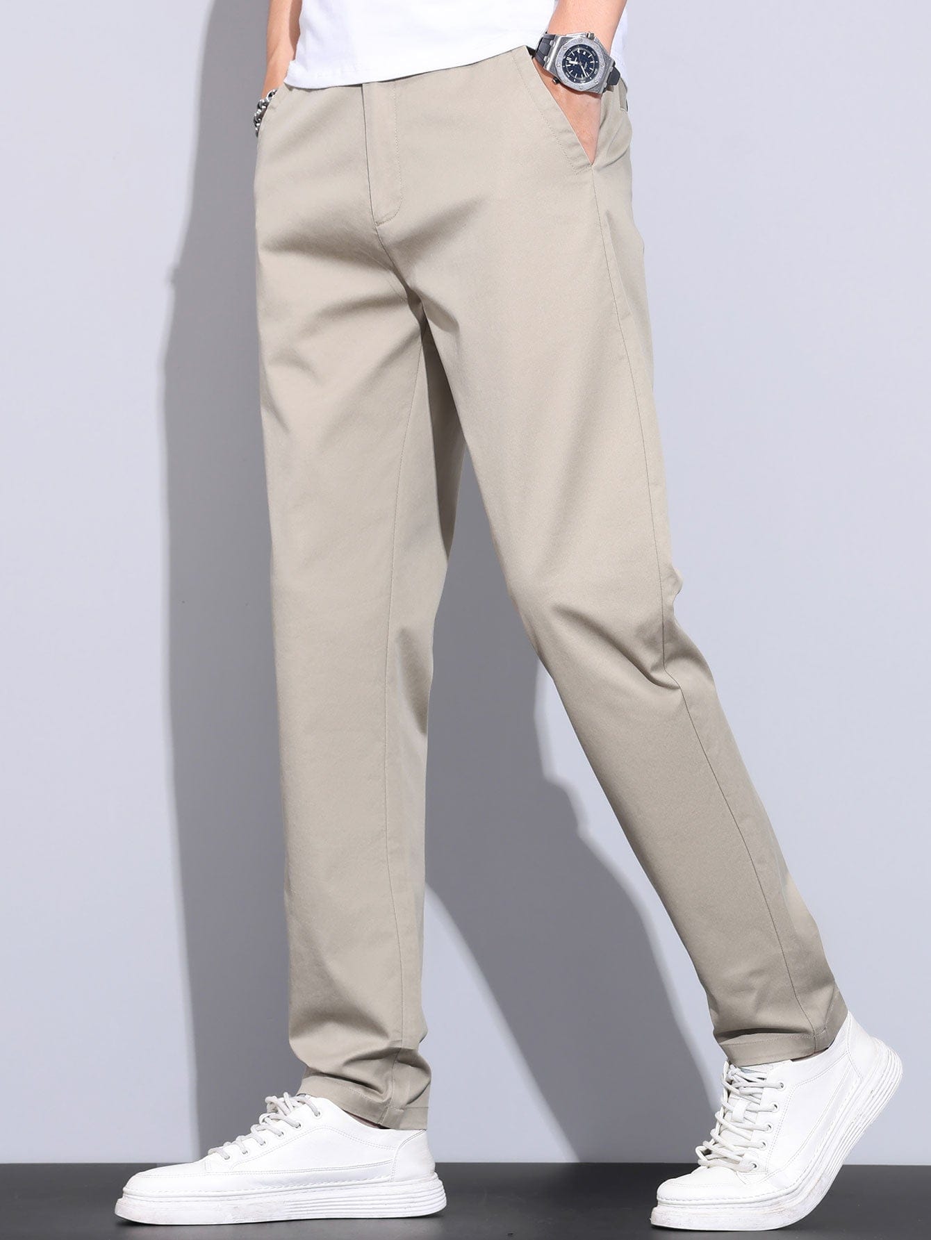 Velira Pants ruda / XS Elastinga Juosmens Tiesios Kojuos Kelnės