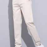 Velira Pants smėlinė / XS Elastinga Juosmens Tiesios Kojuos Kelnės