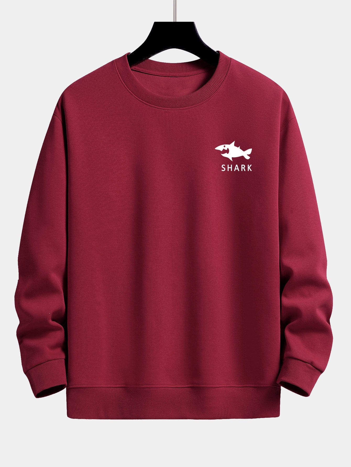 Velira Sweatshirts Bordo / XS Šalikas su ryklių spauda, laisvas kirpimas