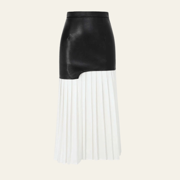 Velira Trousers & Bottoms Women Balta / S Livia kontrastinė midi sijonas