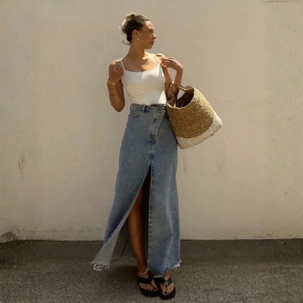 Velira Trousers & Bottoms Women Selene Aukštai Iškirpta Maxi Sijonas