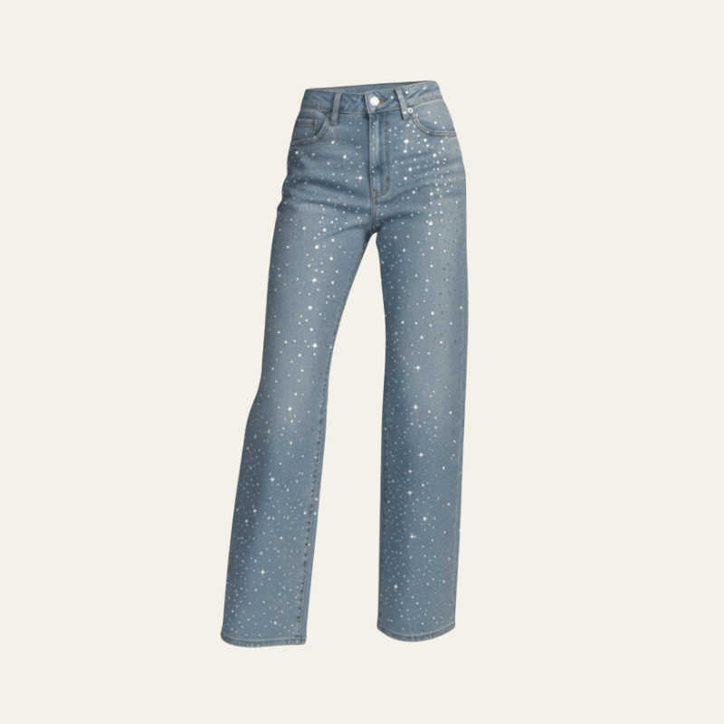 Velira Trousers & Bottoms Women Stella Diamante Tiesios Džinsai