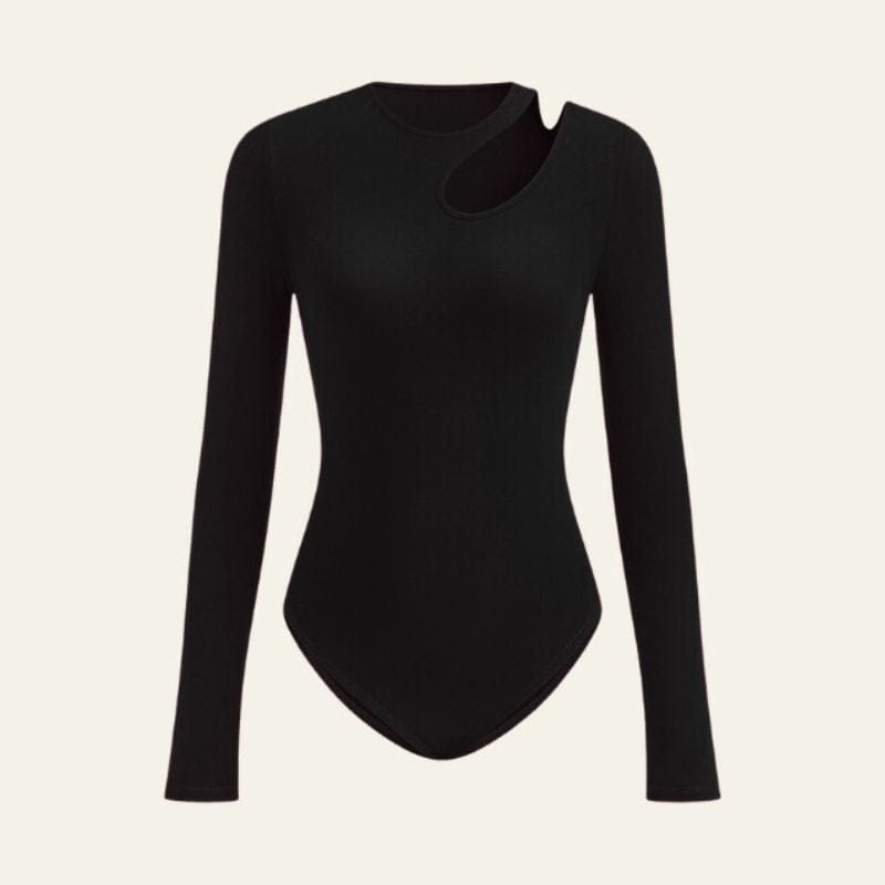 Velira Womens Tops Valensijos asimetrinė iškirptė ilgomis rankovėmis palaidinė