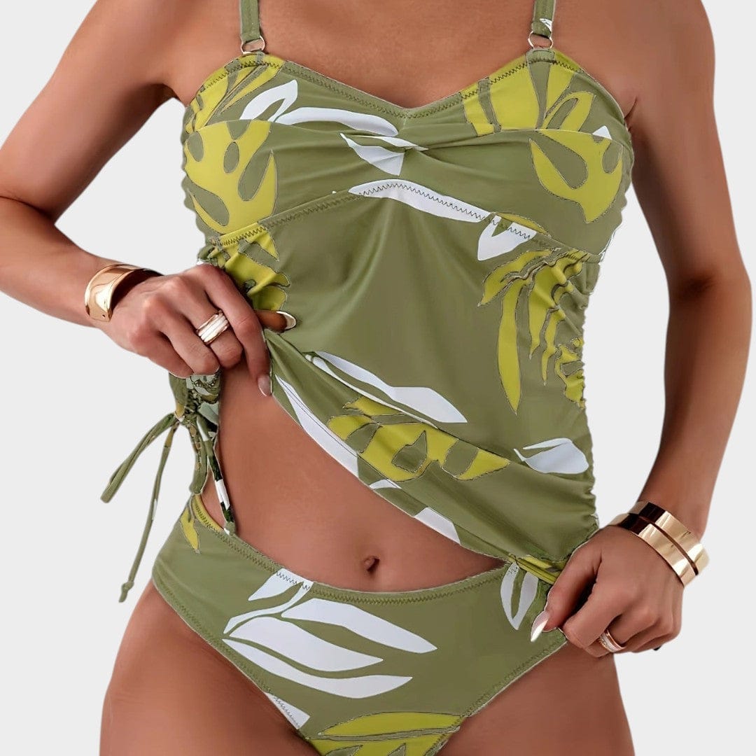 Velira Žalia / S Carmen™ | Bikini su tropiniu lapų raštu